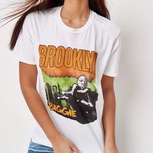 NEW Brooklyn Biggie White Graphic T Shirt Oversized Women's 1X